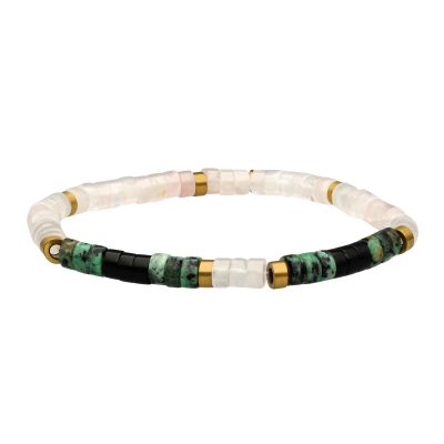 Bracelet Heishi Été: Quartz & Agate - Style Bohème Chic
