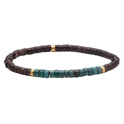Bracelet Heishi Jaspe Vert 4mm - Style Bohème pour Été