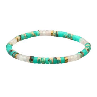 Bracelet Heishi Chic: Perles Jaspe & Style Bohème Été