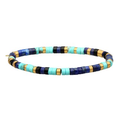 Bracelet Heishi Lapis & Turquoise - Style Bohème d'Été