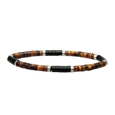 Bracelet Heishi Œil de Tigre - Style Bohème Été Chic