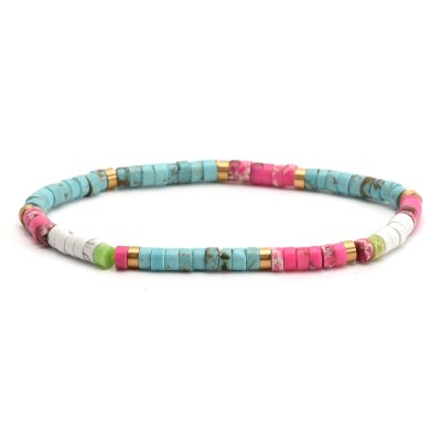 Bracelet Heishi Turquoise: Style Bohème pour Été Coloré