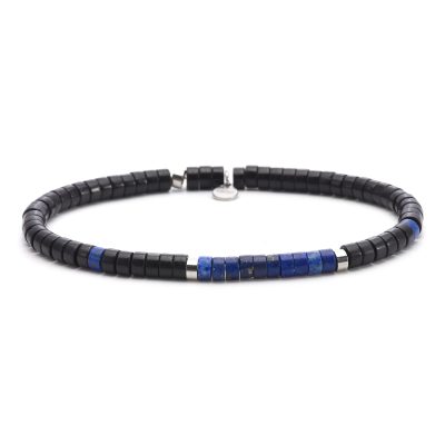 Bracelet Heishi Lapis & Agate - Style Bohème pour Été Chic