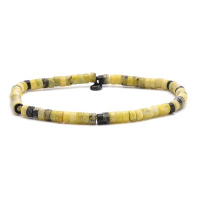 Bracelet Heishi Jaspe Noir - Style Bohème Été
