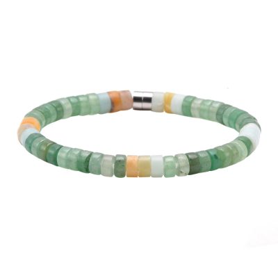 Bracelet Heishi en Aventurine: Style Bohème pour Été