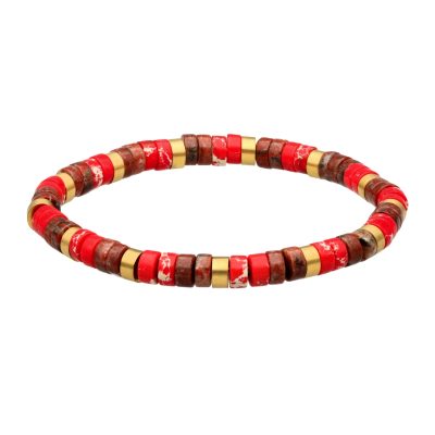 Bracelet Heishi Rouge Été - Style Bohème Chic