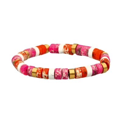 Bracelet Heishi Jaspe & Turquoise – Style Bohème pour Été