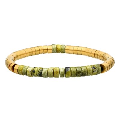 Bracelet Heishi en Unakite – Style Bohème pour l'Été