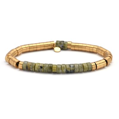 Bracelet Heishi Bohème en Jaspe – Style Été Chic