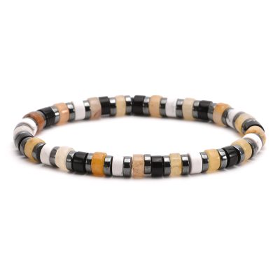 Bracelet Heishi Bohème : Perles Agate & Turquoise pour Été Chic