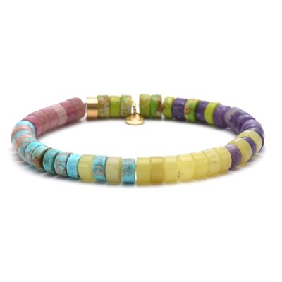 Heishi Charm Bracelet - Style Bohème pour un Été Coloré