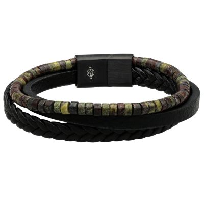 Bracelet Bohème en Cuir: Perles Heishi & Jaspe - Été Chic