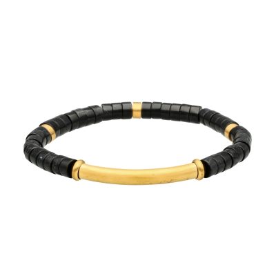 Bracelet Heishi en Agate Noire - Style Bohème pour Été Chic