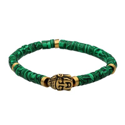 Bracelet Heishi en Malachite - Style Bohème pour Été