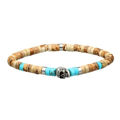Heishi Bracelet en Jaspe & Turquoise - Bijou Été Bohème