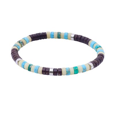 Bracelet Heishi Turquoise: Style Bohème pour Été Éclatant
