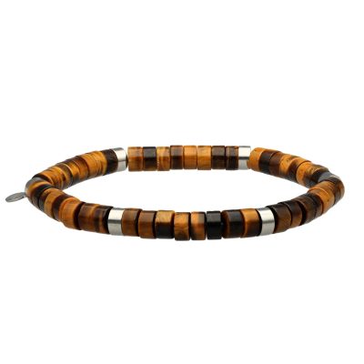 Bracelet Heishi Œil de Tigre - Style Bohème pour Été