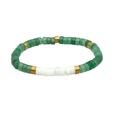 Bracelet Heishi Aventurine: Perles & Style Bohème pour Été