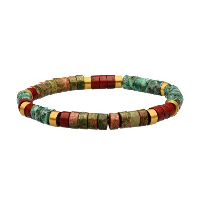 Bracelet Heishi en Perles Unakite - Style Bohème Été
