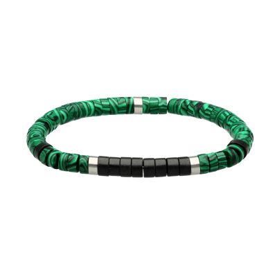 Bracelet Heishi Agate & Malachite - Style Bohème d'Été