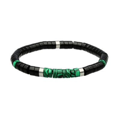 Bracelet Heishi Malachite & Agate - Style Bohème Été