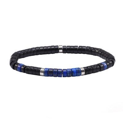 Bracelet Heishi en Lapis Lazuli - Bijou Été Bohème Chic