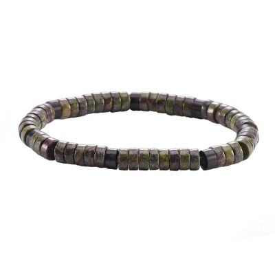 Heishi Bracelet en Jaspe - Style Bohème pour Été Chic