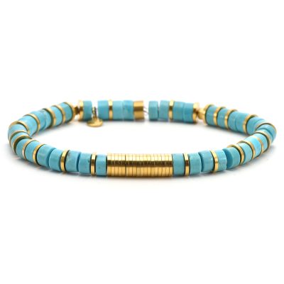 Bracelet Heishi Turquoise - Style Bohème pour Été Chic