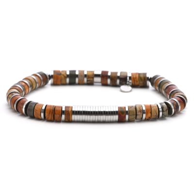 Bracelet Bohème Heishi en Perles Jaspe | Look Été Chic