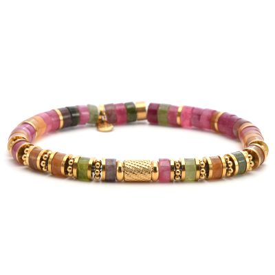Bracelet Bohème Heishi - Perles Tourmaline | Style Été