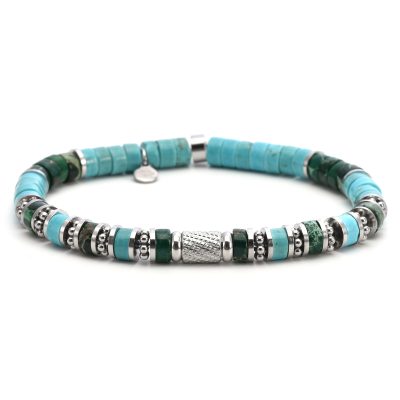Bracelet Heishi Turquoise: Style Bohème pour Été