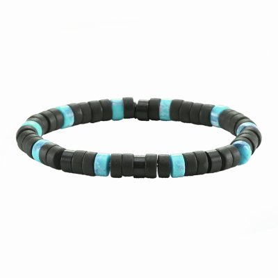 Bracelet Heishi Agate & Turquoise - Style Bohème d'Été