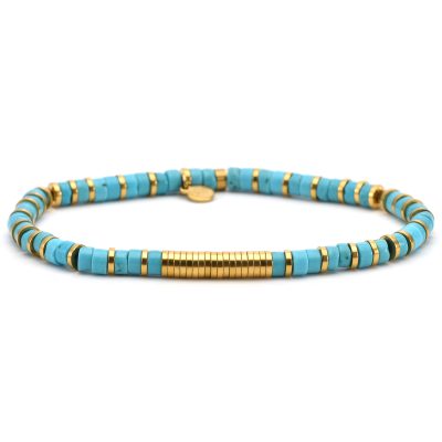 Bracelet Heishi Turquoise - Style Bohème pour Été Chic