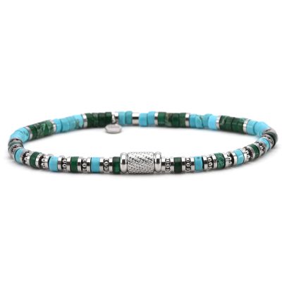 Bracelet Bohème Heishi en Perles Turquoise - Été Chic