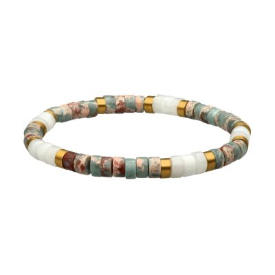 Bracelet Heishi en Jaspe - Style Bohème pour Été Chic
