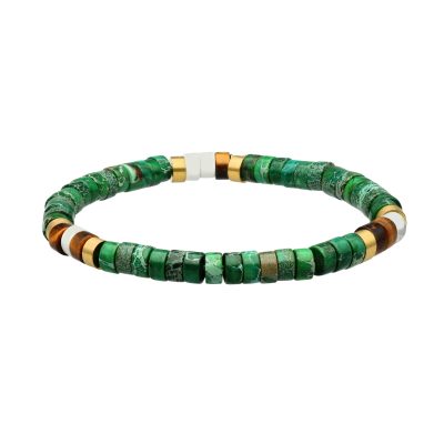 Bracelet Bohème Heishi - Perles Jaspe & Œil de Tigre, Idéal Été