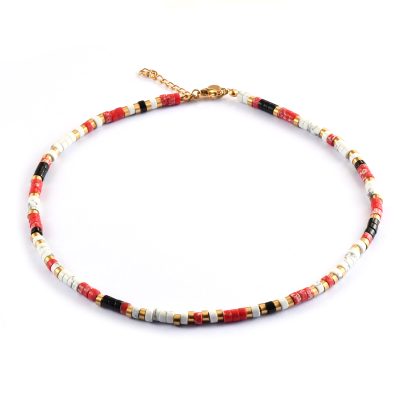 Collier Heishi Bohème: Perles d'Été en Turquoise et Agate