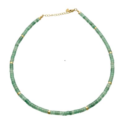 Collier Heishi Aventurine - Style Bohème pour Été Chic