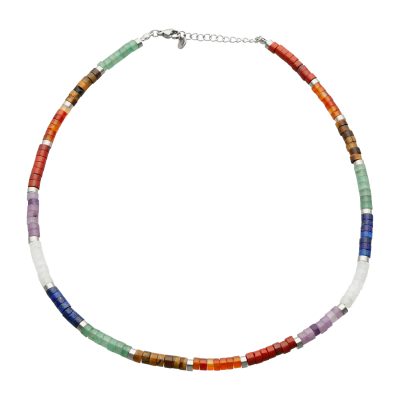 Sautoir Heishi 7 Chakras - Style Bohème pour un Été Coloré