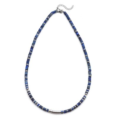 Collier Heishi en Lapis: Style Bohème pour Été Chic
