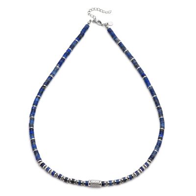 Collier Heishi Lapis 4mm - Bijou Été Style Bohème Chic