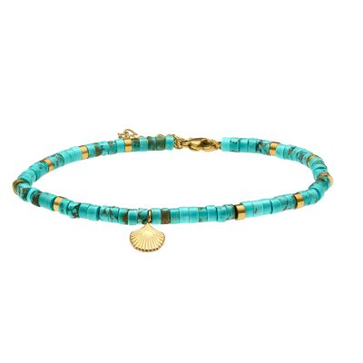 Bracelet de Cheville Heishi - Style Bohème pour Été