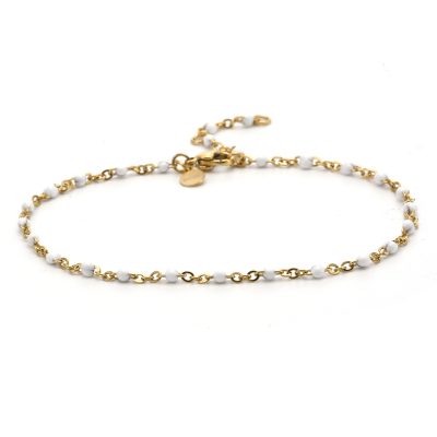 Bracelet Cheville Heishi Doré, Style Bohème - Bijou Été Chic