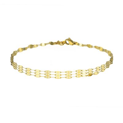 Heishi & Perles: Chaîne Cheville Dorée, Style Bohème Été