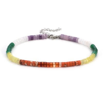 Chaîne Cheville Heishi - Bijou Été Boho Multicolore