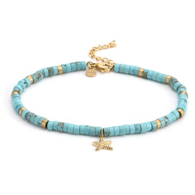Bracelet de Cheville Heishi - Bijou Été Bohème & Étoile de Mer