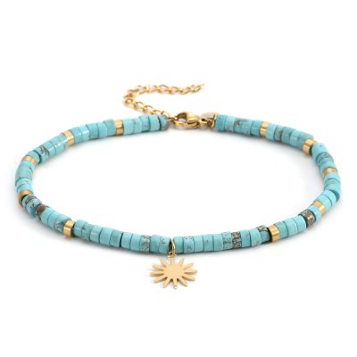 Chaîne de Cheville Heishi - Style Bohème pour Été Chic
