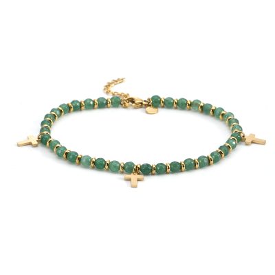 Bracelet Boho Heishi en Malachite – Style Été Chic