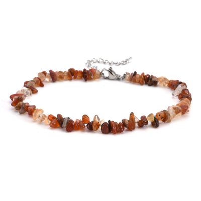 Bracelet Bohème Heishi - Perles Agate Rouge, Idéal Été