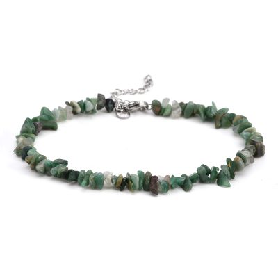 Chaîne Cheville Heishi Onyx Vert - Style Bohème Été